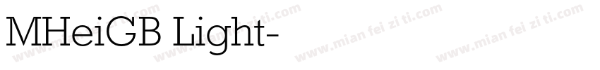 MHeiGB Light字体转换